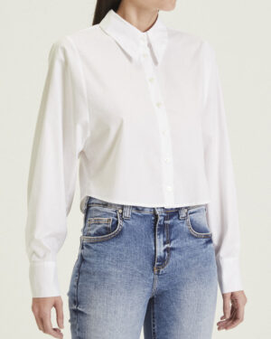 CAMISA MANGA LONGA GOLA DUPLA BRANCO