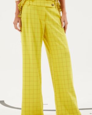 CALCA ISY AMARELO/MARROM
