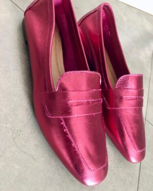 SAPATILHA LOAFER METALIZADA BLUSH