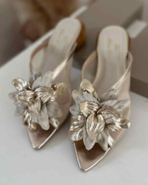 MULE METALIZADA OURO LIGHT TULE