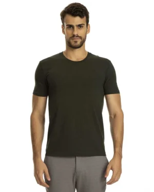 CAMISETA CARECA STRETCH VERDE ESCURO