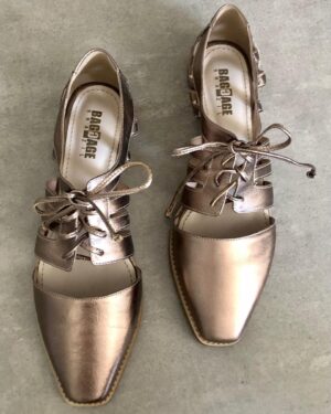 SAPATO FEMININO LOAFER PRATA METALIZADO