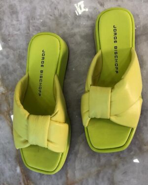 SANDÁLIA FLATFORM LEMONATA TIRAS  MACIAS COURO
