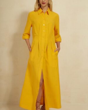 VESTIDO LINHHO AMARELO JOAQUINA