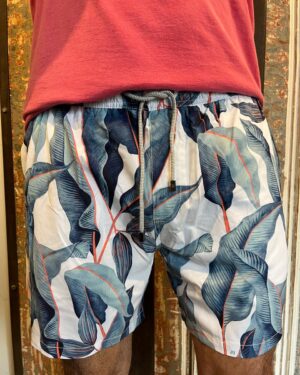 SHORT AZUL 4WAY ESTAMPADO FILETE NEON