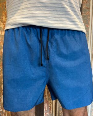 SHORT PRAIA TEXTUTA VERÃO AZUL ROYAL