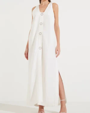 VESTIDO LINHO RETO OFF SHELL
