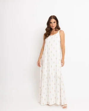 VESTIDO MIDI LUA OFF WHITE