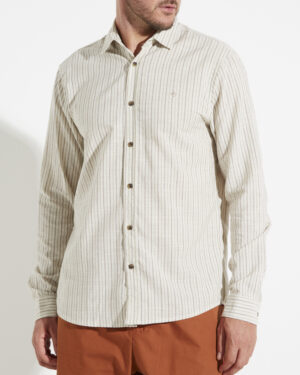 CAMISA LINHO LISTRADA RELAX