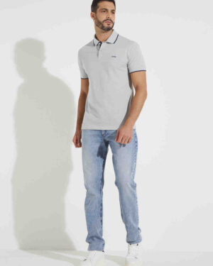 CAMISA POLO CINZA PEWTER