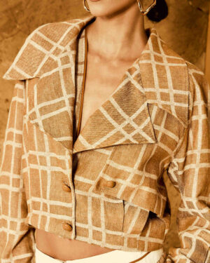 COORDENADO LINHO XADREZ SHORT BLAZER