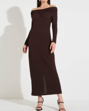 VESTIDO MARROM NUBUCK