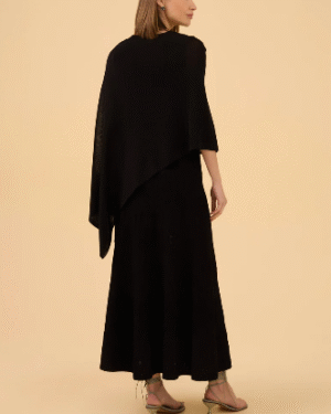 BLUSA PONCHO DETALHE PRETO