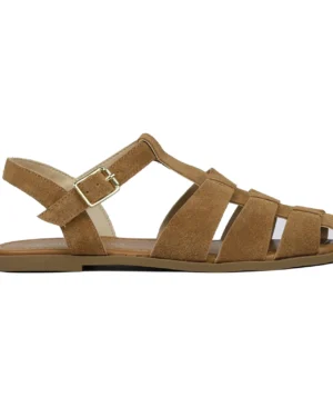 SANDALIA FISHERMAN CAMEL COURO