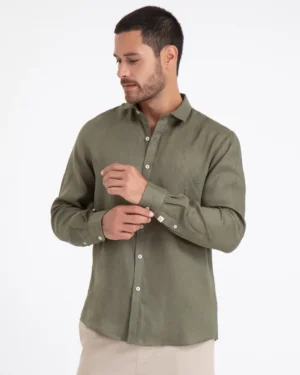CAMISA ML 100% LINHO FIO VERDE