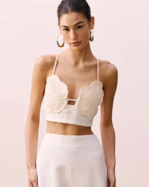 TOP CROPPED GIUPURE FLOR