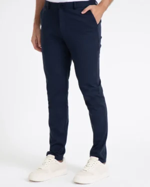 CALÇA MASCULINA ALFAIATARIA MALHA PREMIUM MARINHO