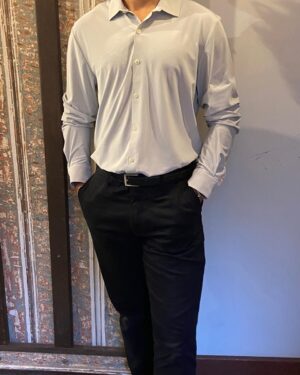 CAMISA TECHNO FLEX ML PIQUET CINZA