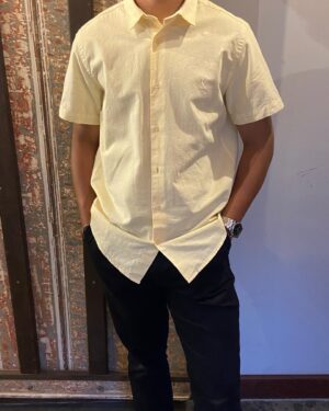 CAMISA MC OXFORD COLOR AMARELO PASTEL