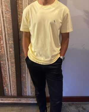 CAMISETA REGULAR CARECA AMARELO PASTEL