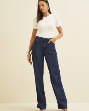 CALÇA JEANS RAQUEL WIDE LEG