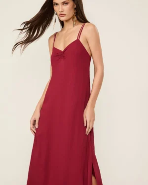 VESTIDO MIDI VERMELHO