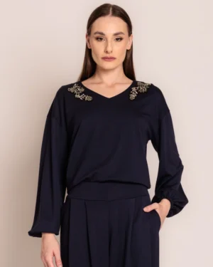 COORDENADO BLUSA APLICAÇÃO SPAN/CALÇA