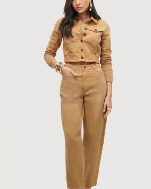 CALÇA MOM FIT-AREIA