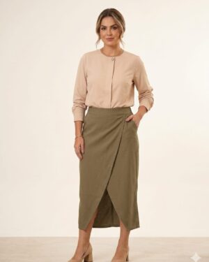 SAIA WASHED VERDE UMIDO AMARRAS