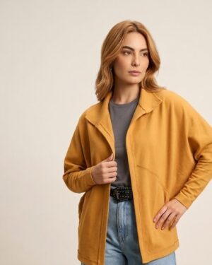 CARDIGAN AMARELO CERRADO AMARRAS