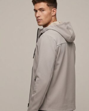 MOLETOM MASCULINO PIQUET KNIT LISO AREIA