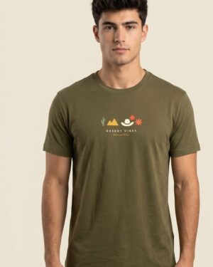 TSHIRT ESTAMPADA VERDE DESERT VIBES