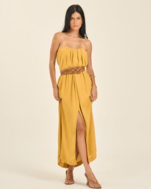 VESTIDO ISY BEGE TOURNESOL