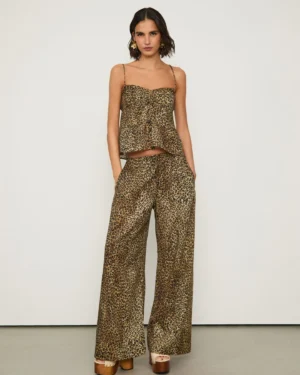 COORDENADO CALÇA/BLUSA ANIMALE ONÇA MANCHAS