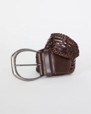 CINTO COURO MACRAME