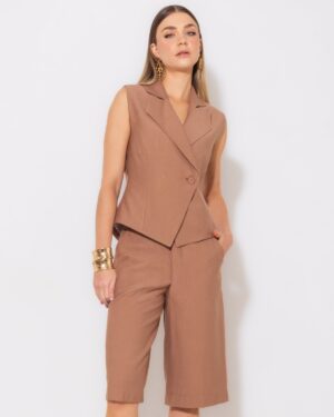 COORDENADO BERMUDA/BLUSA PROVENCE MR PECAN