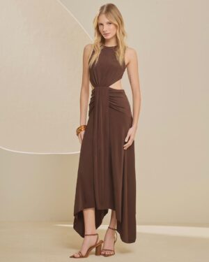 VESTIDO FORUM MARROM CUMIN