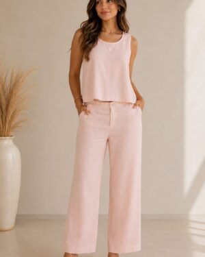 COORDENADO CALÇA/BLUSA ROSA CANDY