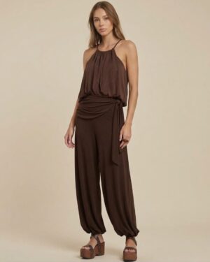 COORDENADO CALÇA/BLUSA FORUM MARROM CULMIN
