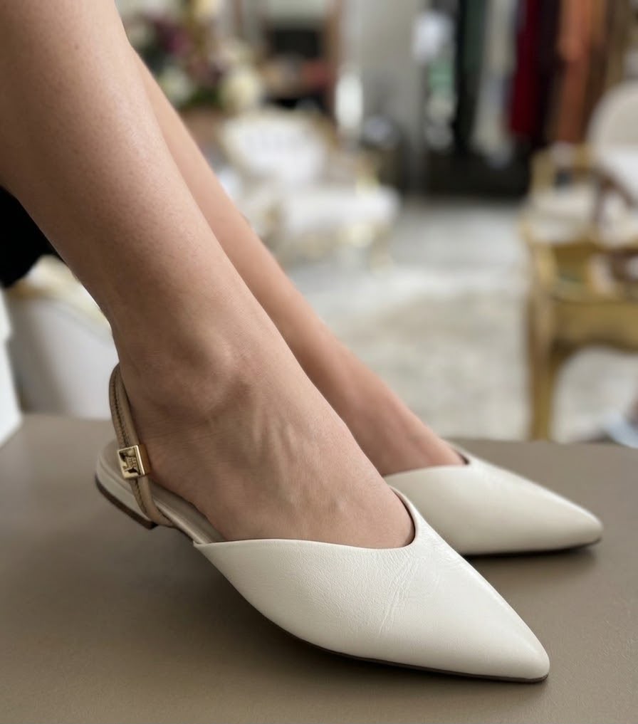 MULE SLING BACK OFF WHITE