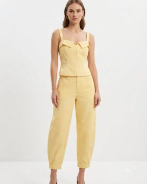 COORDENADO ALMA CALÇA/BLUSA AMARELO