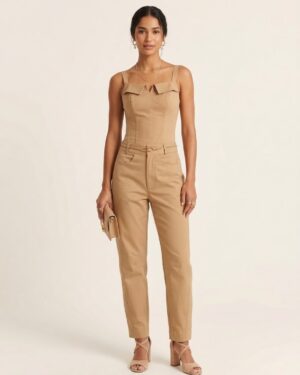 COORDENADO ALMA BLUSA/CALÇA BEGE