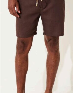 BERMUDA SUMMER LINHO/TENCEL MARROM