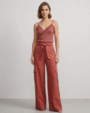REGATA RENDA MEIA MALHA MARROM RUSSET