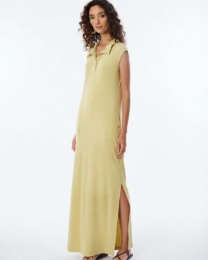 VESTIDO MIDI RIBAN VERDE MARE