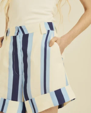 SHORT ALFAIATARIA EVASE ESTAMPADO